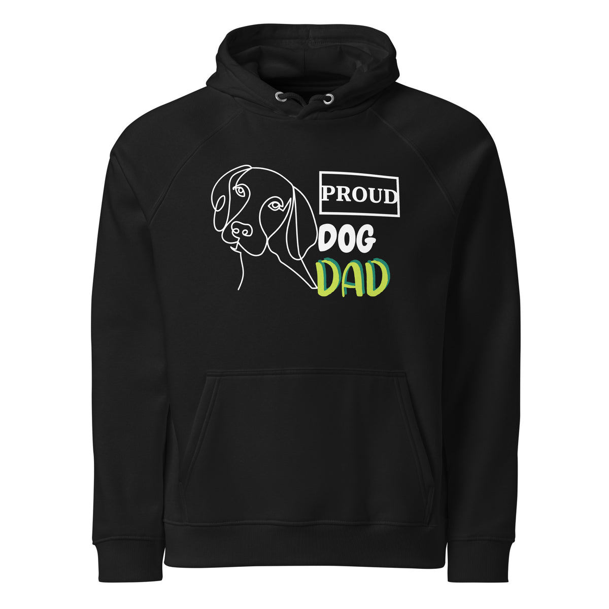 Unisex eco raglan hoodie PROUD DOG DAD