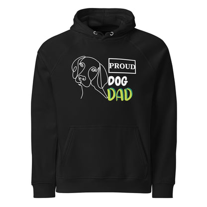 Unisex eco raglan hoodie PROUD DOG DAD
