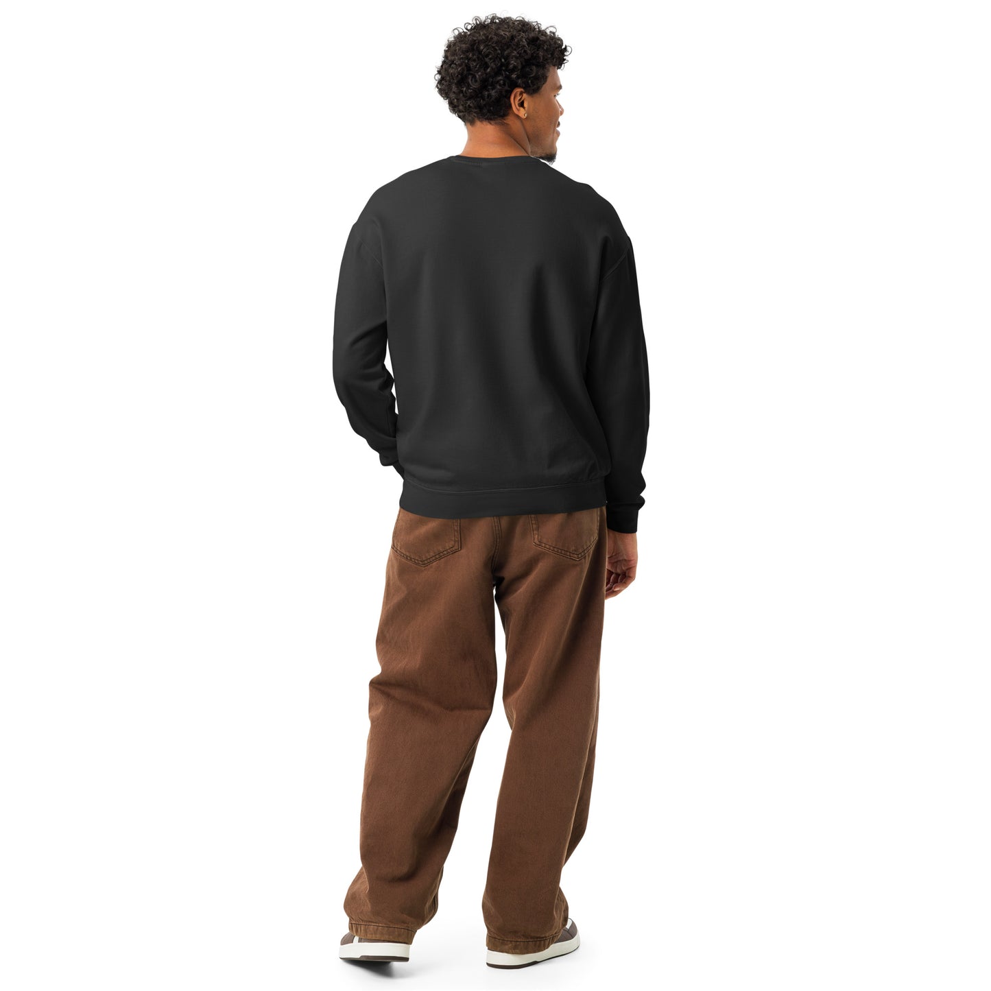 Unisex garment-dyed fleece crewneck sweatshirt FORMING MY FIRST THOUGHT