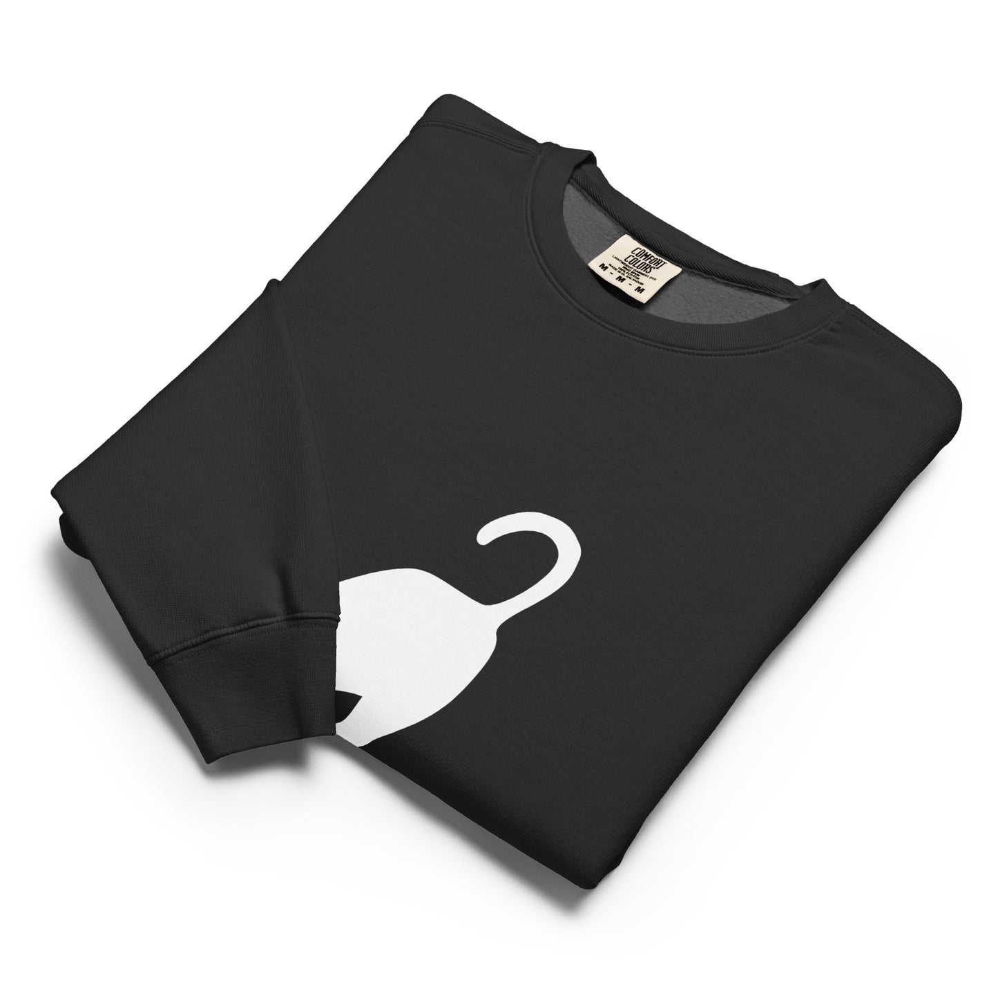 Unisex garment-dyed fleece crewneck sweatshirt SCHRÖDINGER'S CAT