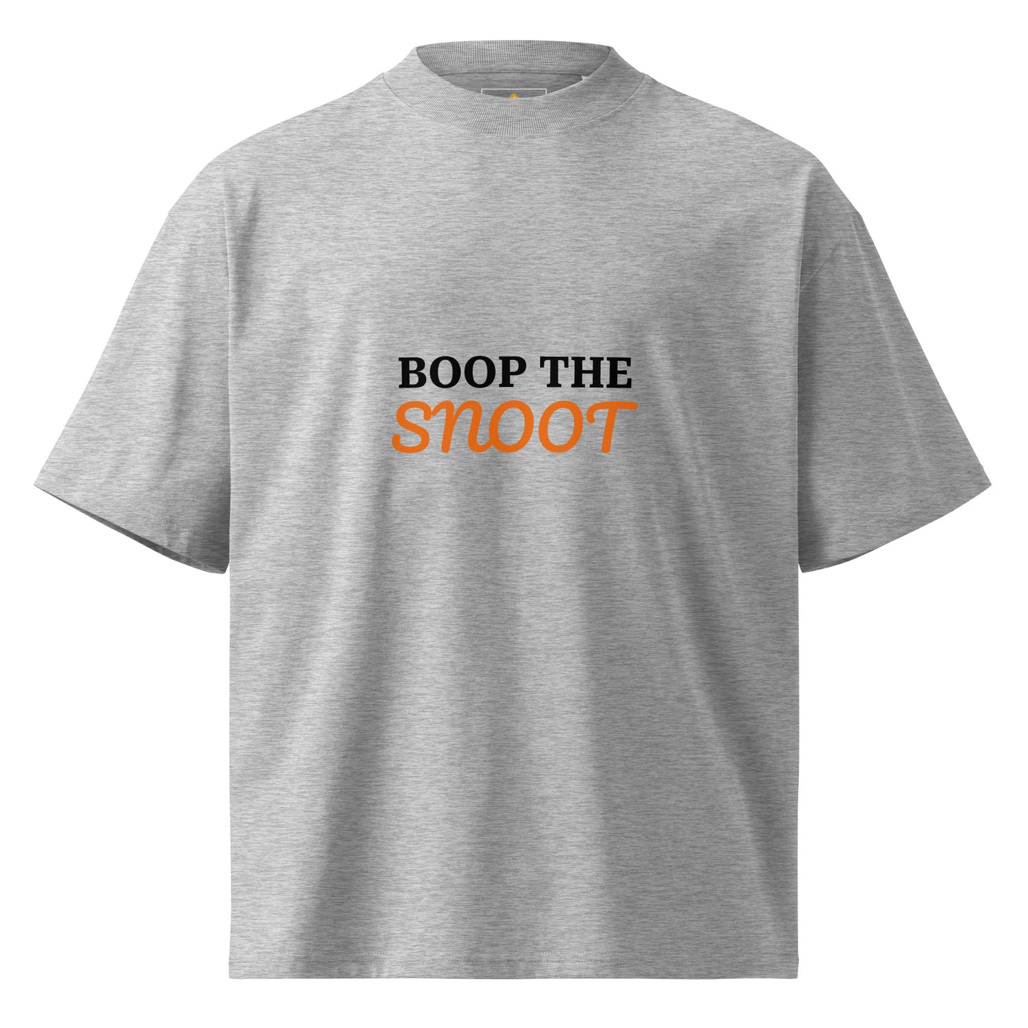 Unisex organic oversized high neck t-shirt BOOP THE SNOOT