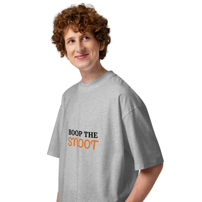 Unisex organic oversized high neck t-shirt BOOP THE SNOOT