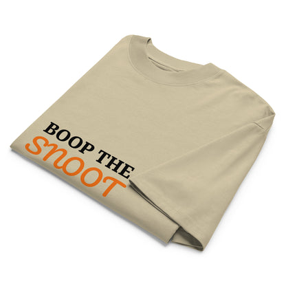 Unisex organic oversized high neck t-shirt BOOP THE SNOOT