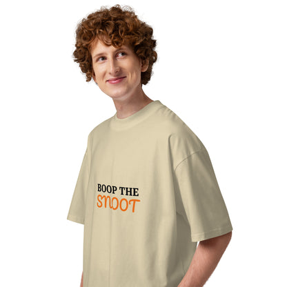 Unisex organic oversized high neck t-shirt BOOP THE SNOOT
