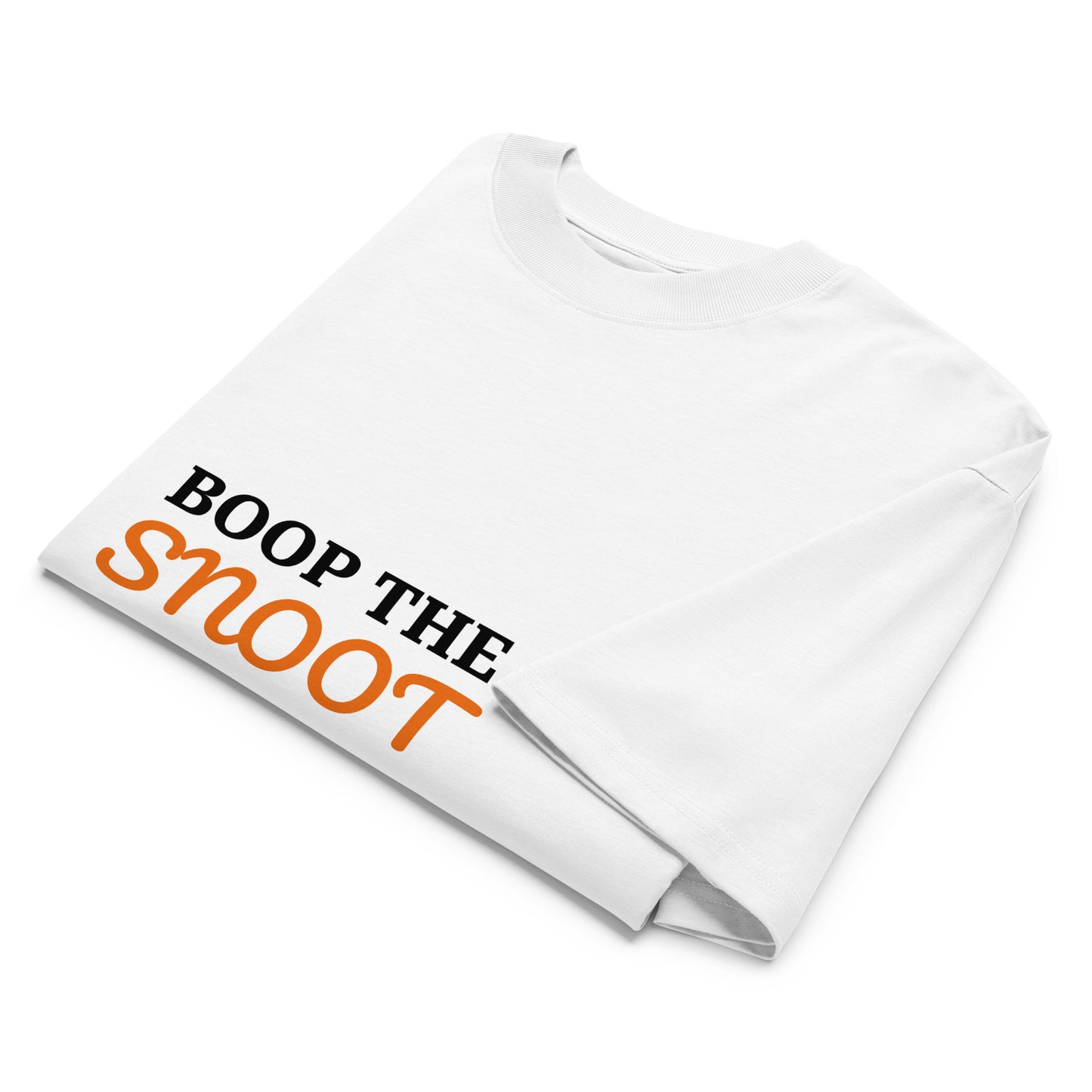Unisex organic oversized high neck t-shirt BOOP THE SNOOT