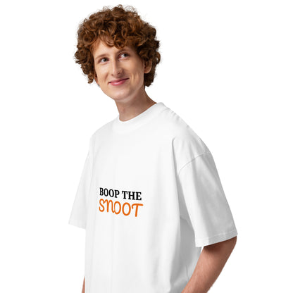 Unisex organic oversized high neck t-shirt BOOP THE SNOOT